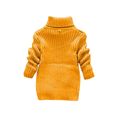 Baby Boys Girls Sweaters Knit Cable Turtleneck Toddler Soft Warm High Kids Long Sleeve Solid Pullover Sweatershirt2