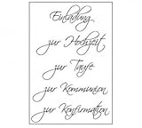  Efco Stempel Clear Einladung 3, transparent, A7/ 74 x 105 mm, 5-teilig