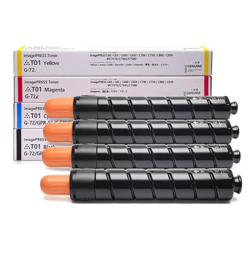 TLCGQF Cartucho De Copiadora De Alta Capacidad NPG72, Tóner Compatible Canon Imagerunner ADVANCE C7565i C7570i C7580i C7765i C7780 C7580, Suministros De Oficina De 4 Colores,4 colors