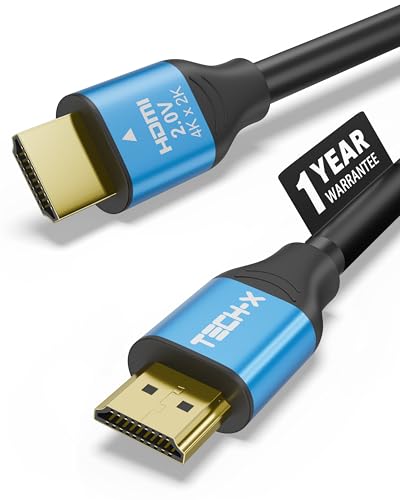 TECH-X ARCUS HDMI 2.0 Cable 5 Meter (Supports 4K@60Hz, 2K@120Hz, 1080@240Hz HDR, ARC, HDR, 3D) Ultra HD 18Gbps High Speed hdmi Cord for Soundbar, TV, Monitor, Projector, Set-Top Box, PS5, PS4, Xbox