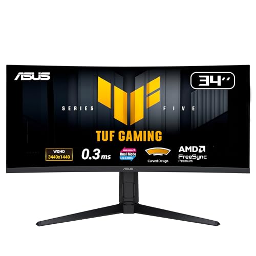 Image of ASUS TUF Gaming VG34WQL5A 34 Inch 1440p 200Hz Ultrawide HDR Gaming Monitor
