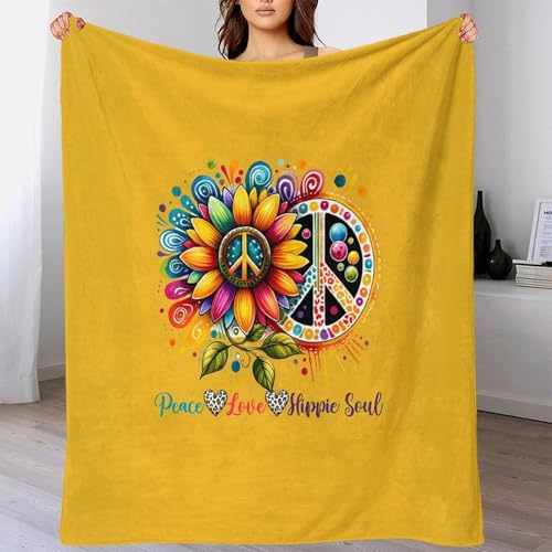 Plaid microfibre Peace Symbol de qualité supérieure jeté de canapé 3D - 4