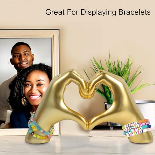 Blowind 0000 Gold Heart Hands Sculpture,Love Finger Aesthetic Boho Decor Wedding Accents Decorations, Knick Knacks Home Decor For Shelves Decor Thanksgiving Valentine'S Day Gifts  thumb #5