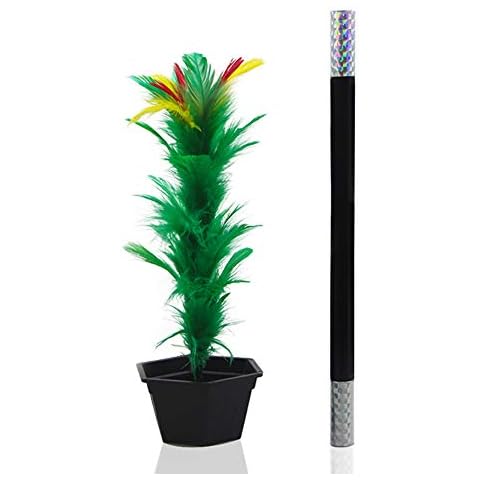 Shinena Magical Appearing Flower Magic Wand to Flower Easy Magic Tricks for Teenagers Funny Toys Magic Show Performance Prop for Adults Teenagers,Ideal Gift for Birthday , Magic Flower Pot & Wand Cover