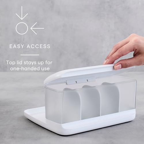 Rangement lavabo encombré avec le plateau de comptoir YouCopia à séparateurs