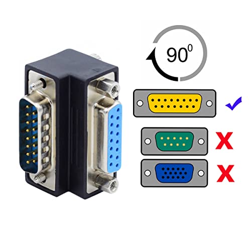 Adaptador conector D-SUB RS232 15 pines ángulo 90° miniatura 5
