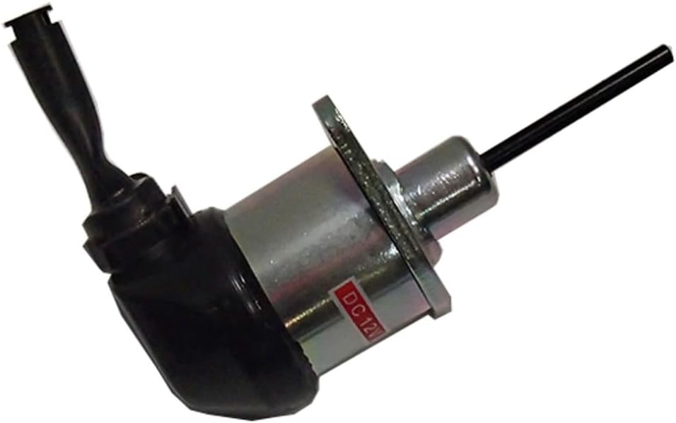 Fuel Solenoid, Compatible with Kubota L2501D L2501F L2501H L2800D, 12V 1A02160013 1A02160015, Replacement Part for Excavator