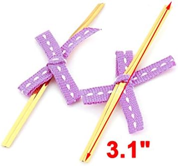 Ruilogod Plastic Home Bowknot Decor Candy Gift Cookie Bags Packaging Twist Ties 40 Pcs Purple (id: e35 c85 722 2b9 38d image 5