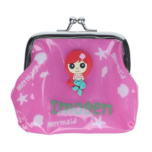 Image of Purse Pals Girls Personalised Imogen Name Mermaid Coin Purse PVC Kids Animal Character
