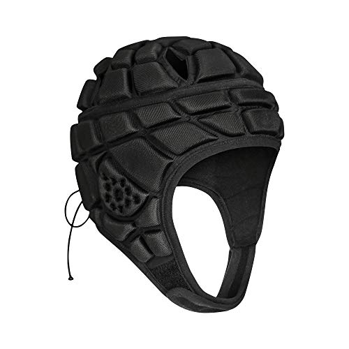 TUOYR Rugby Headgear 7 on 7 Soft Shell Padded Helmet Flag Football Headguard Adjustable Head Protector Training Lacrosse Soccer Goalkeeper Paintball Head Protection