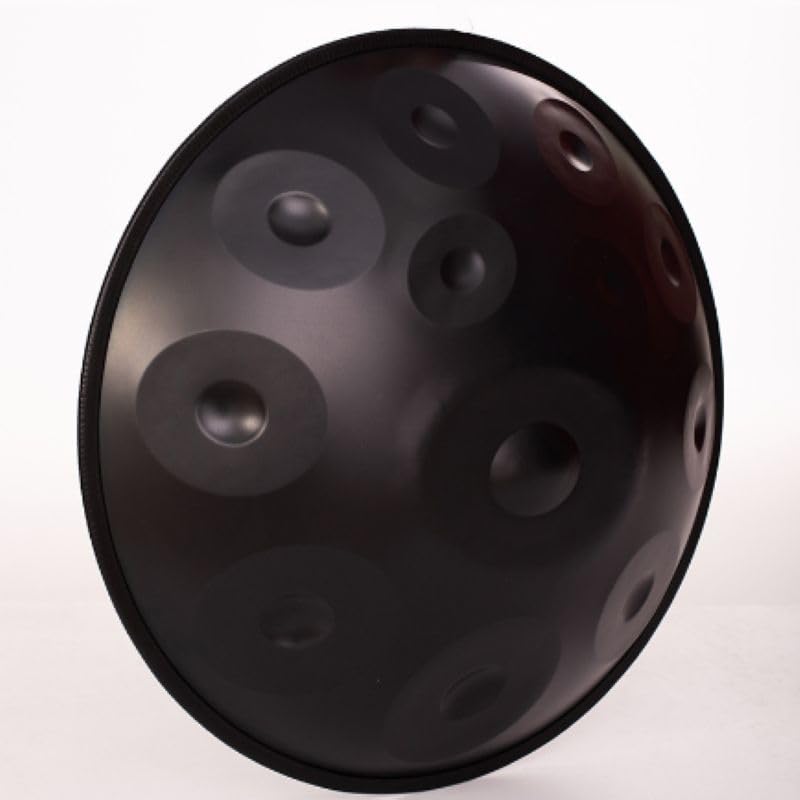 Handpan negro 10 notas escala re menor 22 pulg miniatura 1