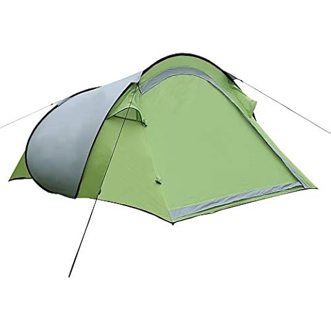 North Gear Quick Pop Up 2 Person Tent- Green/Grey Cover
