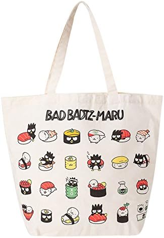 Amazon Co Jp バッドばつ丸 コットンマイバッグ ばつ丸寿司 シューズ バッグ