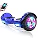 M MEGAWHEELS Hoverboard Autobilanciato Scooter Elettrico, 6,5 Pollici Overboard con Bluetooth e Lampeggiante LED,per Adulti e Bambini,Giocattolo e Regalo (Cielo Blu)