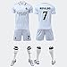VOXQPA 22-23 Real Madrid Home Cristiano Ronaldo Dos Santos Aveiro Football Clothes Set Men's Jersey # 7 Sports Jersey Set Boys Club Version Set sans Manches (Size : Kid20)