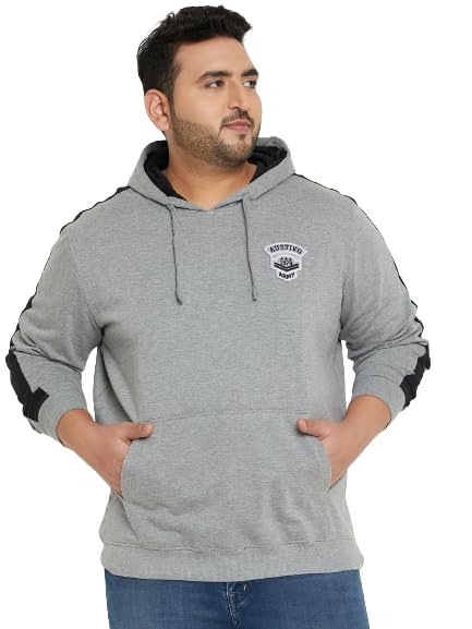 austivo Men's Full Sleeve Solid Hooded Plus Size Sweatshirt-picture-33