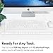 Macally 104 Key USB Wired Keyboard and Mouse Combo with Apple Shortcut Keys for Mac, iMac, Macbook, and Windows PC (MKEYECOMBO), White