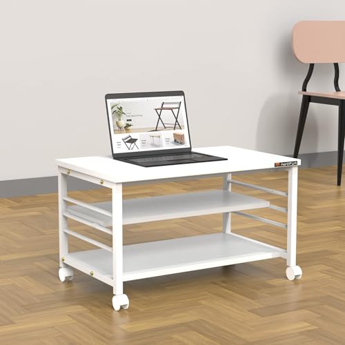 Image of InnoFur Meleti Low-Type Floor Sitting Table, Multi-Utility Desk, Study, Laptop for Home and Office (White, Size-65x40CM)