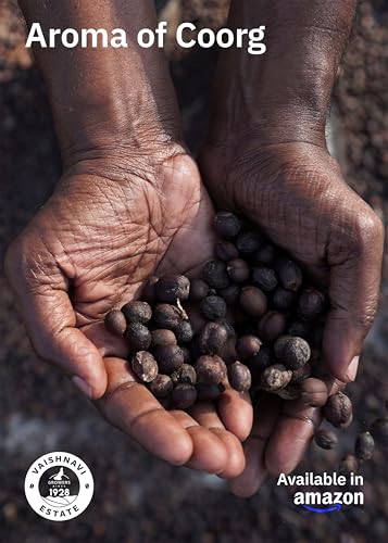 Image of Vaishnavi Estate's Medium Roast Robusta Coffee | Single Origin | Shade Grown | Freshly Roasted & Ground | French Press - (250g, Pack of 2)