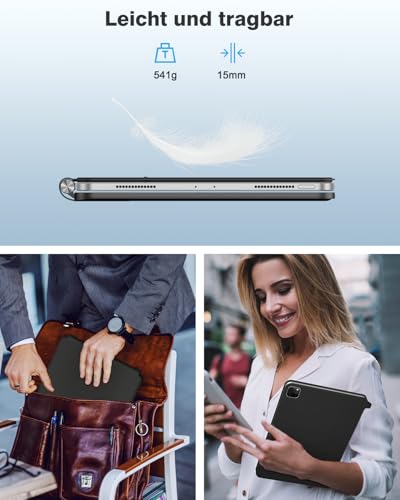 Tecurs Tastatur Hülle für iPad Air 11 Zoll und iPad Pro 11 Zoll