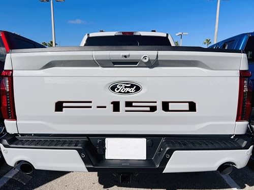 Image of Eurosport Daytona- Compatible with 2021-Current, Ford F150 Standard Tailgate Letters (Black with Red Outline)