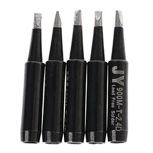 PINH - 5 puntas de soldador sin plomo 900M-T-2.4D para Hakko Saike 936 852d + 909D ESD