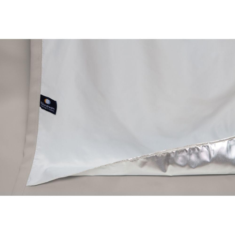 Moondream ThermActiv® Rideau Thermique Hiver+Été 2en1 | Isolant Anti-Chaleur et Anti-Froid | Occultant | Technologie Brevetée | Fabrication UE | Oeillets | Gris MC17 | 140L x 260H cm