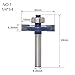 Pangyoo PYouo-Best Router bit 1/4 Shank T Type Bearings Milling Cutter Industrial Grade Rabbeting Bit Woodworking Tool Router Bits Durable Products (Cutting Edge Length : NO1)