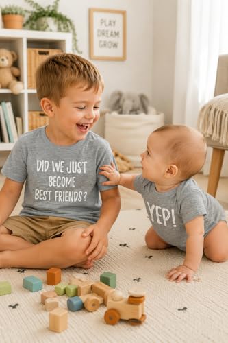 Image of Tstars Big Brother /Sister Little Brother /Sister Set Gift for Siblings Baby & Toddler