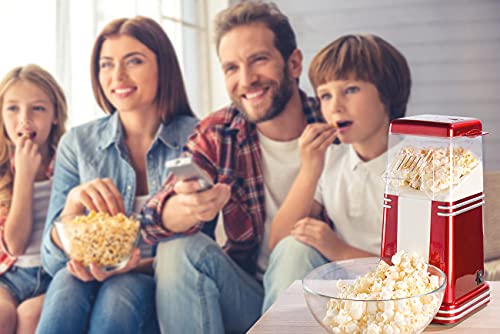 Foto von Rosenstein & Söhne Popcornmaker: XL-Heißluft-Popcorn-Maschine für bis zu 100 g Mais, 1.200 Watt (Popcorn Machine, Popcornmaschine Heissluft, klein)