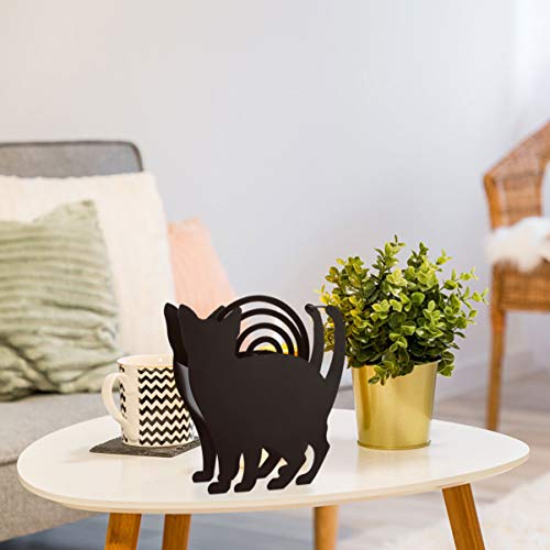 Besportble Cat Incense Burner 1 Pc Coil Holder Iron Cat Shape Incense Holder Coil Rack Coil Burner Rack For Office Bedroom Home Living Room #TOP6