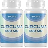 Vitasyg Curcuma 500 mg plus Piperin - 120 vegetarische Kapseln (Packung mit 2)