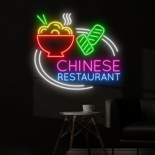 Chinese Restaurant Neon Sign, Chinatown Restaurant Led Sign, Custom Large