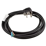 kenable 13A Fully Moulded 3 Pin UK Plug to 1.5mm Cable Stripped Bare Ends 3m [3 metres]