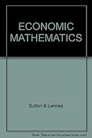 Economic Mathematics B000R001M0 Book Cover