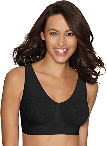 Hanes Get Cozy ComfortFlex Fit Wirefree Bra_Black_2XL