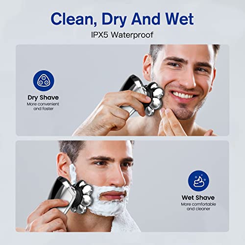 Mr.wintek 8D Electric Head Shavers For Bald Men, 9 In 1 Head Shaver With Led Display Screen, Waterproof Body, And Usb Charging- Perfect For Home And Travel (Head Shaver, Silver) #TOP5