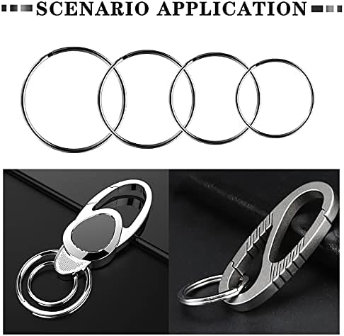 Ruesious round key rings 15/20/25/30mmKey Rings for Cars Bags Accessories,Key Chain Ring Connectors,Circular Keychain,keyring loops80 pack)