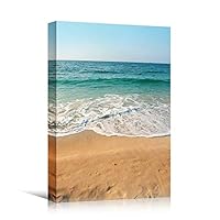 Canvas Wall Art Seashore View Beach Beach Blue Coastal Cool Photography Relax/Calm - 12x18 inches