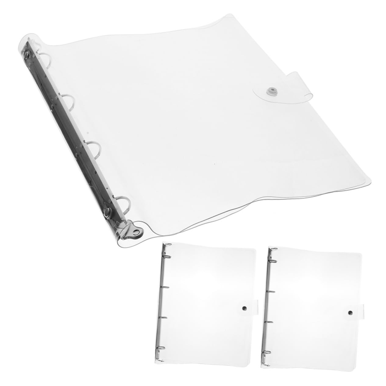 3 Stück Transparenter Ring Ordner Teiliges Robuster Dokumentenordner mit Kreativer Klappmechanik Vielseitiger Papierorganizer für Büro und Wichtige Akten Leicht und Tragbar