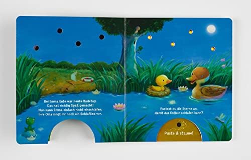 Mein Puste-Licht-Buch: Wenn im Dunkeln Sterne funkeln: Gute-Nacht-Buch mit Puste-Licht und LED-Lämpchen, Mitmachbuch für Kinder ab 18 Monaten