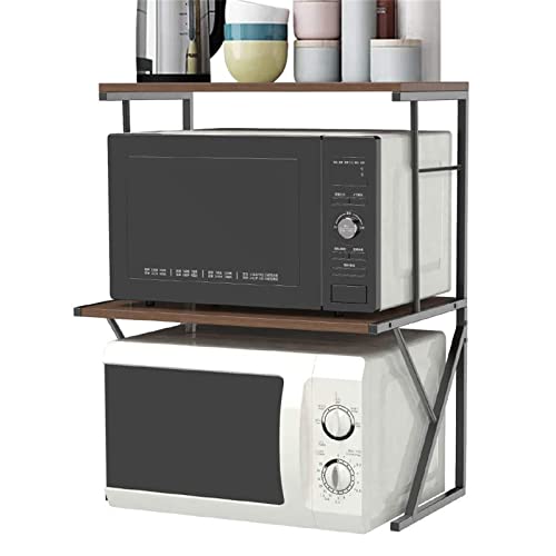 Support de micro-ondes à 3 niveaux compact en bois pour grille-pain - 3