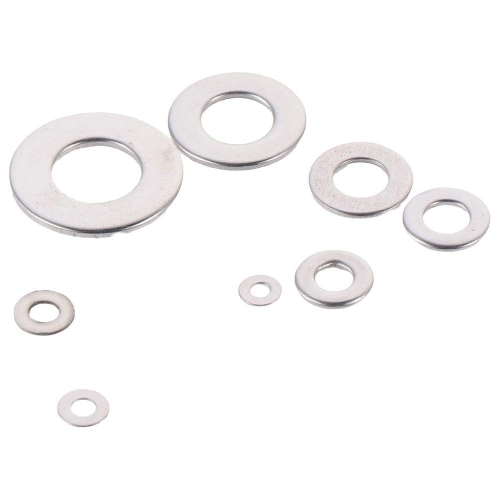 Upluckey Fender Gasket Kit 360Pcs 304 Stainless Steel Plain M2 M2.5 M3 M4 M5 M6 M8 M10 Washer Assortment Kit Countersunk Hardware Tool - Image 2
