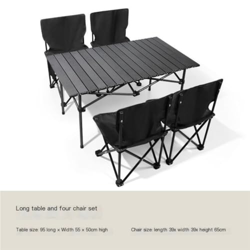 Tragbares Klapptisch- und Stühle-Set – leichte Picknick- und Campingausrüstung für Hinterhof, Strand, Heckklappe, Outdoor-Aktivitäten – einfach zu transportieren und aufzubewahren