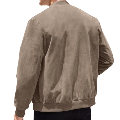 Chaqueta ligera casual para hombre en ante sintético miniatura 5