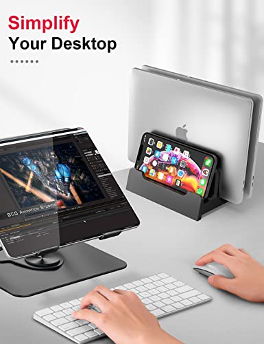 Meatanty-Vertical-Laptop-Stand-with-Larger-Dock-63-x-54-inches-Plastic-Dual-Slot-Adjustable-Vertical-Laptop-Holder-Desktop-Stand-Fits-All-MacBookSurfaceHPDellChrome-Book-Up-to-173-Black