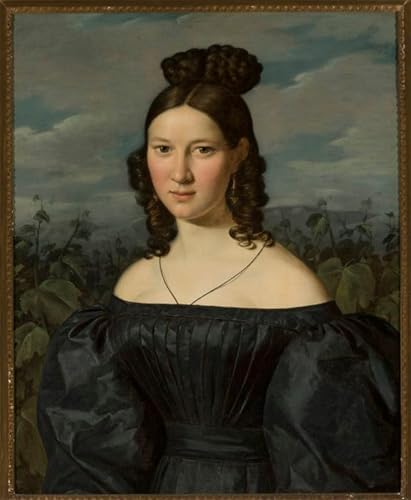 Image sur toile portrait de jeune femme pour salon élégant