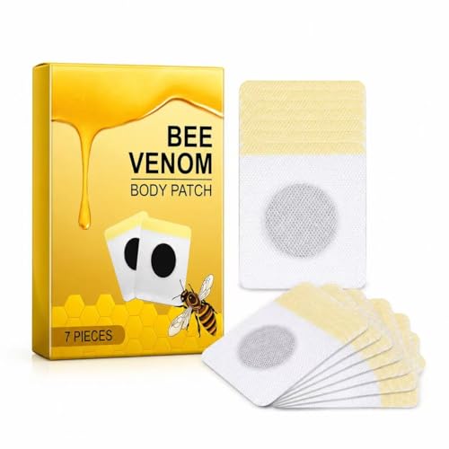 Amavheaf 7Pcs Bee Venom Patches, Lymphatic Drainage Patches for Women and Men (4BOX-28PCS)
