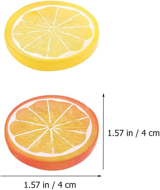 Alipis Fake Plastic Lemon Slices: 120 Pcs Artificial Simulation Fruit Lemon Slices for Party Home Kitchen Restaurant Halloween Christmas Decoration