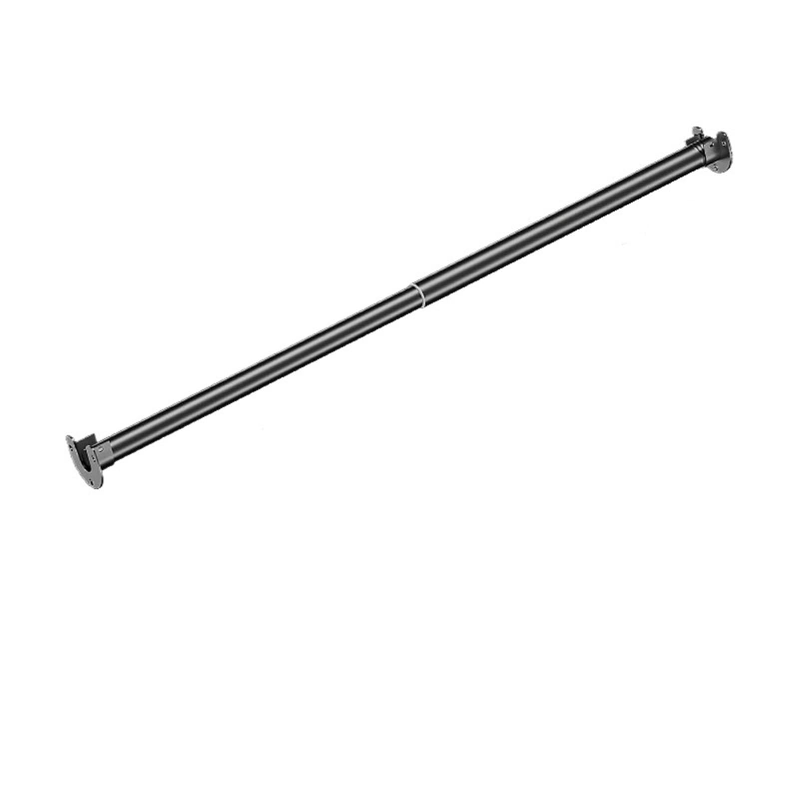 Telescopic Curtain Pole Useful Extendable Stainless Steel Wardrobe Clothes Rod Adjustable Closet Rail Pole Curtain Telescopic Hanging(Black70-100cm)